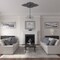 Ekena Millwork Piedmont Ceiling Medallion (Fits Canopies up to 6 1/2"), 67 1/8"W x 48 5/8"H x 1 7/8"P, Pewter CM67PEPES - alternate 3
